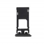 SIM-kort fack + Micro SD-kort fack + kortplats Port Dust Plug för Sony Xperia X (Single SIM Version) (Graphite Black)