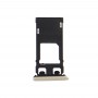 SIM Card Tray + Micro SD Card Tray + Card Slot Port Dust Plug for Sony Xperia X (Single SIM Version) (Lime Gold)