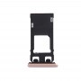 SIM-карты лоток + Micro SD Card Tray + Слот карты Порт Dust Разъем для Sony Xperia X (Single SIM версия) (розовое золото)