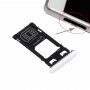 SIM Card מגש + מיקרו SD כרטיס מגש + חריץ כרטיס נמל אבק Plug עבור Sony Xperia X (גרסה SIM יחיד) (לבן)