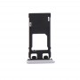 SIM-kort fack + Micro SD-kort fack + kortplats Port Dust Plug för Sony Xperia X (Single SIM Version) (vit)