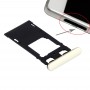 SIM картата тава + Micro SD / SIM Card Tray + слот за карта Порт Dust Plug за Sony Xperia X (Dual SIM версия) (Лайм Gold)