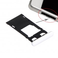 SIM卡托盘+微型SD / SIM卡托盘+卡插槽口防尘塞索尼的Xperia X（卡双版）（白）