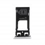 SIM ბარათის Tray + Micro SD / SIM Card Tray + Card Slot Port მტვრის Plug for Sony Xperia X (Dual SIM Version) (თეთრი)