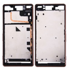 LCD marco frontal de la carcasa del bisel para Sony Xperia Z3 (solo SIM) (Brown)