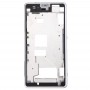 Front Housing LCD Frame Bezel för Sony Xperia Z1 Compact / Mini (vit)