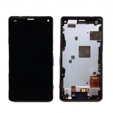 LCD Screen and Digitizer Full Assembly with Frame for Sony Xperia Z3 Mini Compact(Black)