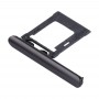 SIM / Micro SD карта тава, двойна тава за Sony Xperia XZ1 (черен)