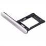 per Sony Xperia XZ1 SIM / Micro vassoio di carta di deviazione standard, vassoio doppia (argento)