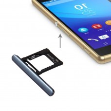 Micro SD / SIM-kort fack + kortplats Port Dust Plug för Sony Xperia XZ Premium (Dual SIM Version) (Svart)