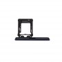 Micro SD / SIM Card Tray + Card Slot Port Dust Plug for Sony Xperia XZ Premium (Dual SIM Version) (Black)