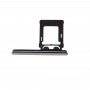 Micro SD / Bac Carte SIM + fente pour carte Port poussière Bouchon pour Sony Xperia XZ haut de gamme (Dual SIM version) (Argent)