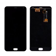 Metalli LCD-näyttö ja Digitizer Täysi edustajisto Meizu Meilan (musta)