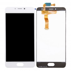 LCD-näyttö ja Digitizer Täysi edustajisto Meizu Meilan A5 / M5C (valkoinen)