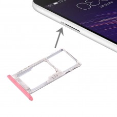 Для Meizu Meilan металла SIM + SIM / Micro SD Card Tray (розовый)