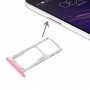 För Meizu Meilan Metal SIM + SIM / Micro SD-kort fack (rosa)