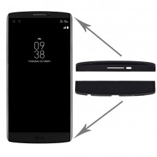 Etu kotelon kansi (Ylempi + alempi) itsetarttuvat LG V10 (musta)