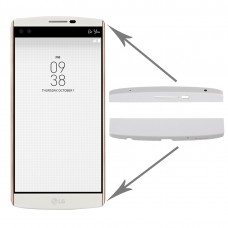 Etu kotelon kansi (Ylempi + alempi) itsetarttuvat LG V10 (valkoinen)