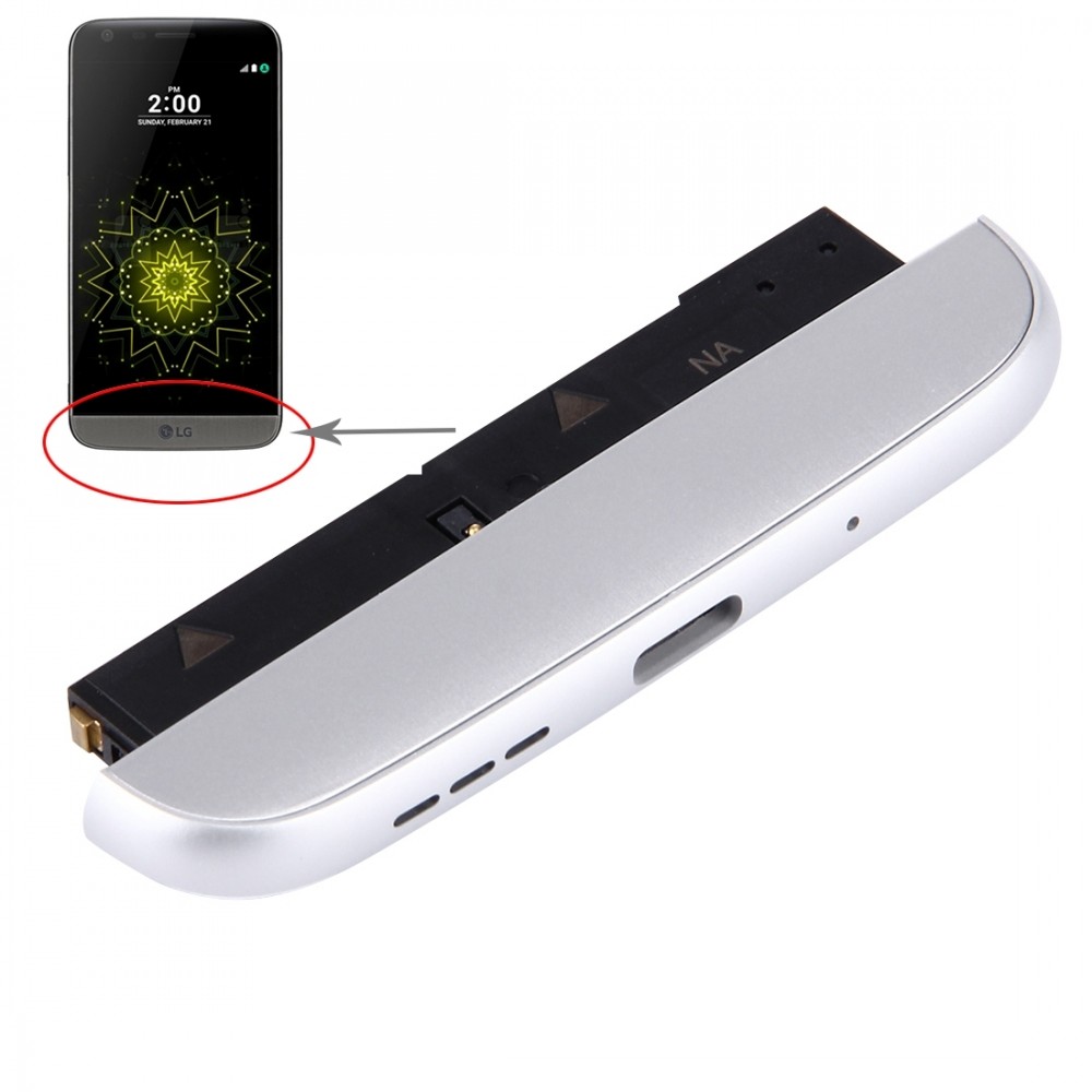 (Charging Dock + Microphone + Speaker Ringer Buzzer) Module for LG G5 / VS987 (US Version)(Silver)