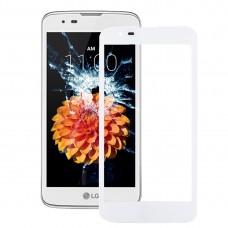 מסך קדמי עדשת זכוכית חיצונית עבור LG K7 / MS330 (לבנה)