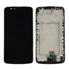 מסך LCD ו Digitizer מלא עצרת עם מסגרת עבור LG K10 (שחור)