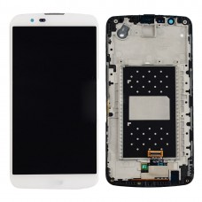 LCD Screen and Digitizer Full Assembly with Frame for LG K10 (White)