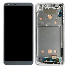Ekran LCD Full Digitizer Montaż z ramą dla LG G6 / H870 / H872 / H870DS / LS993 / VS998 / US997 (platyna)