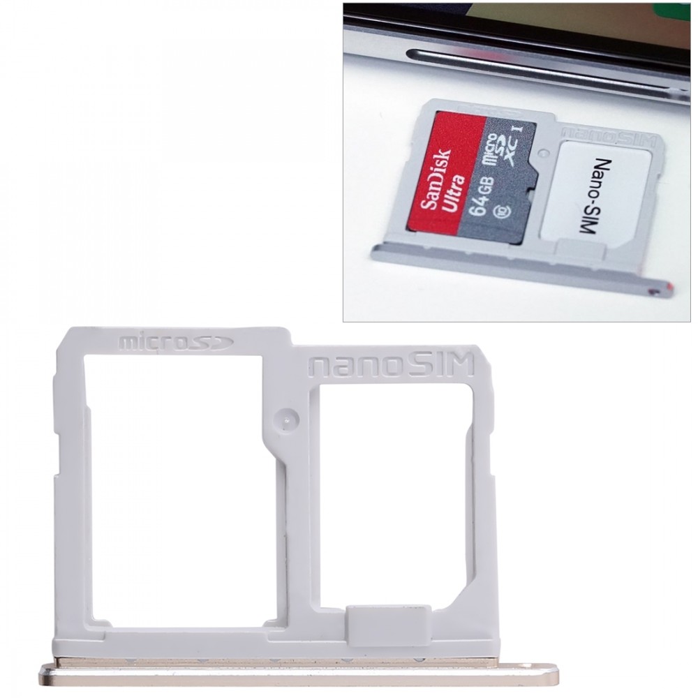 SIM Card Tray + Micro SD Card Tray for LG Q6 / M700 / M700N / G6 Mini(Gold)