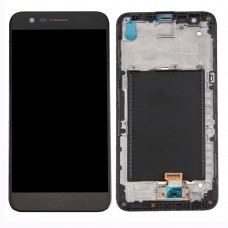 LCD ეკრანზე და Digitizer სრული ასამბლეის ჩარჩო LG K10 2017 (Black)
