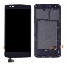ЖК-екран і дігітайзер Повне зібрання з рамкою для LG K8 2017 Dual SIM X240 X240H X240F X240K (чорний)
