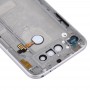 De metal cubierta posterior con la parte posterior de la lente y la cámara Botón de huellas dactilares para LG G5 (plata)