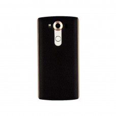 Oryginalny skórzany Back Cover z naklejka NFC do LG V10 (czarny)