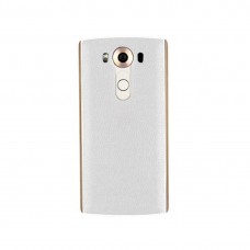 Oryginalny skórzany Back Cover z naklejka NFC do LG V10 (biały)