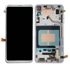LCD Screen and Digitizer Full Assembly with Frame for LG V30(Silver)