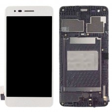 LCD ekraan ja Digitizer Full assamblee Frame LG K8 2017 US215 M210 M200N (Silver)