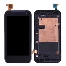 HTCの欲望310（シングルカード）（ブラック）のためのフレームとLCDスクリーンとデジタイザのフルアセンブリ 