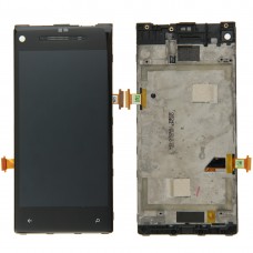 HTC 8X（ブラック）のためのフレームとLCDスクリーンとデジタイザのフルアセンブリ 