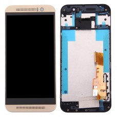LCD ეკრანზე და Digitizer სრული ასამბლეის Frame for HTC One M9 (Gold ოქროს)