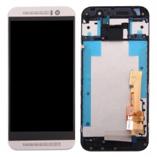 LCD ეკრანზე და Digitizer სრული ასამბლეის Frame for HTC One M9 (ოქროს Silver)