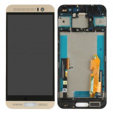 LCD Screen and Digitizer Full Assembly with Frame for HTC One M9+ / M9 Plus(Gold)
