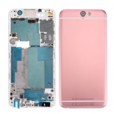 Cubierta completa de la Vivienda (LCD marco del bisel frontal de la carcasa Placa + contraportada) para HTC uno A9 (rosa)