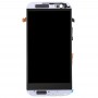 Ekran LCD Full Digitizer Montaż z ramą dla HTC One M8 Dual SIM (biały)