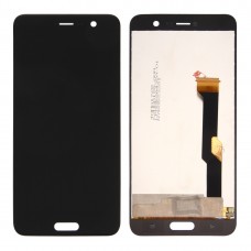 HTC Uプレイ用液晶画面とデジタイザフル・アセンブリ（ブラック）