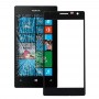 Ekran zewnętrzny przedni szklany obiektyw do Nokia Lumia 730 (czarny)