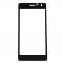 Передній екран Outer Glass Lens для Nokia Lumia 730 (чорний)