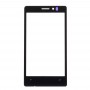 Obiettivo dello schermo anteriore vetro esterno per Nokia Lumia 925 (nero)