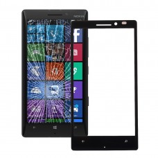 Pantalla frontal lente de cristal externa para Nokia Lumia 930 (Negro) 
