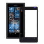 Obiettivo dello schermo anteriore vetro esterno per Nokia Lumia 800 (nero)