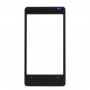 Obiettivo dello schermo anteriore vetro esterno per Nokia Lumia 800 (nero)