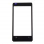 Pantalla frontal lente de cristal externa para Nokia Lumia 800 (Negro)